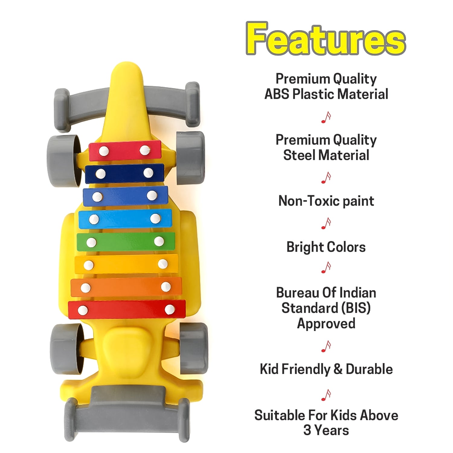 Musical Car Piano Xylophone Toy Plastic Car Xylophone (1 Set) Musical Car Piano Xylophone Toy Plastic Car Xylophone (1 Set)